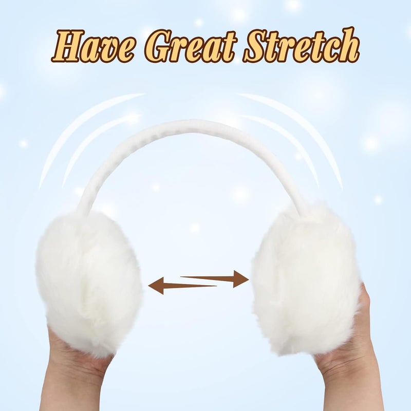 FSTEOE Winter Ear Muffs Women Warm Earmuff Girls Ear Warmers Soft Plush Outdoor Adjustable Ear Cover - Image 2